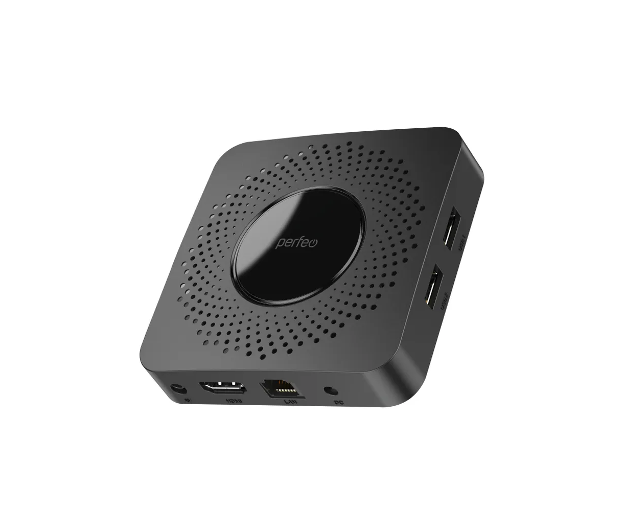 Смарт-ТВ приставки Perfeo Smart TV Box PF_A4559 Vision 2/8" Allwinner H618 Android 12, 2 Gb/8 Gb Пульт Bluetooth