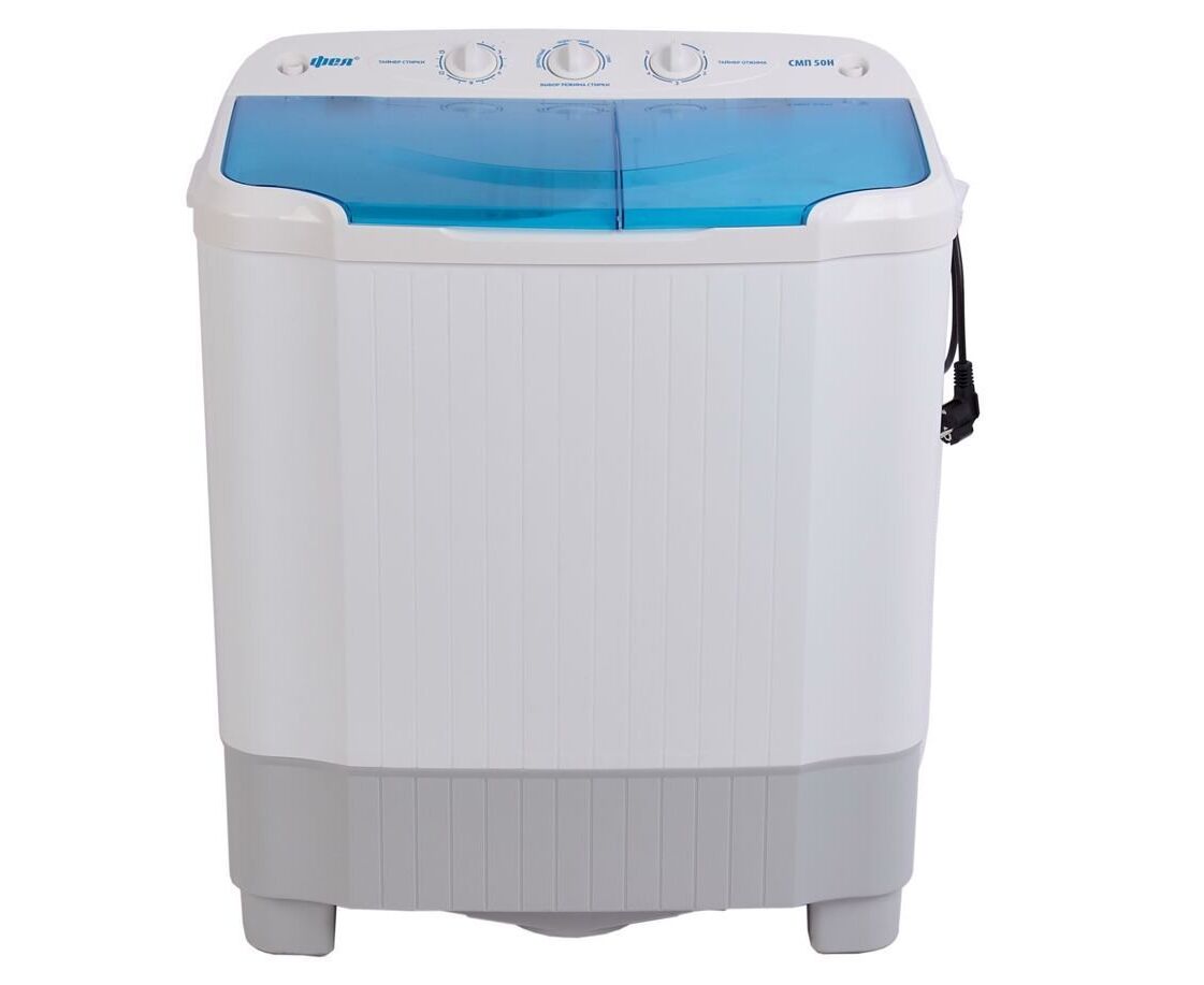 Стиральная машина полуавтомат Фея СМП 50 Н прозрачная крышка