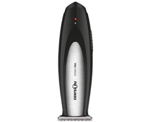 Машинка для стрижки Centek CT-2134 (чер/сталь) 3 насадки, USB зарядка, время работы 55 мин