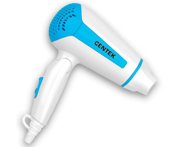 Фен Centek CT-2229 (бел/роз) 1200 Вт, 2 скорости и температуры нагрева, складная ручка