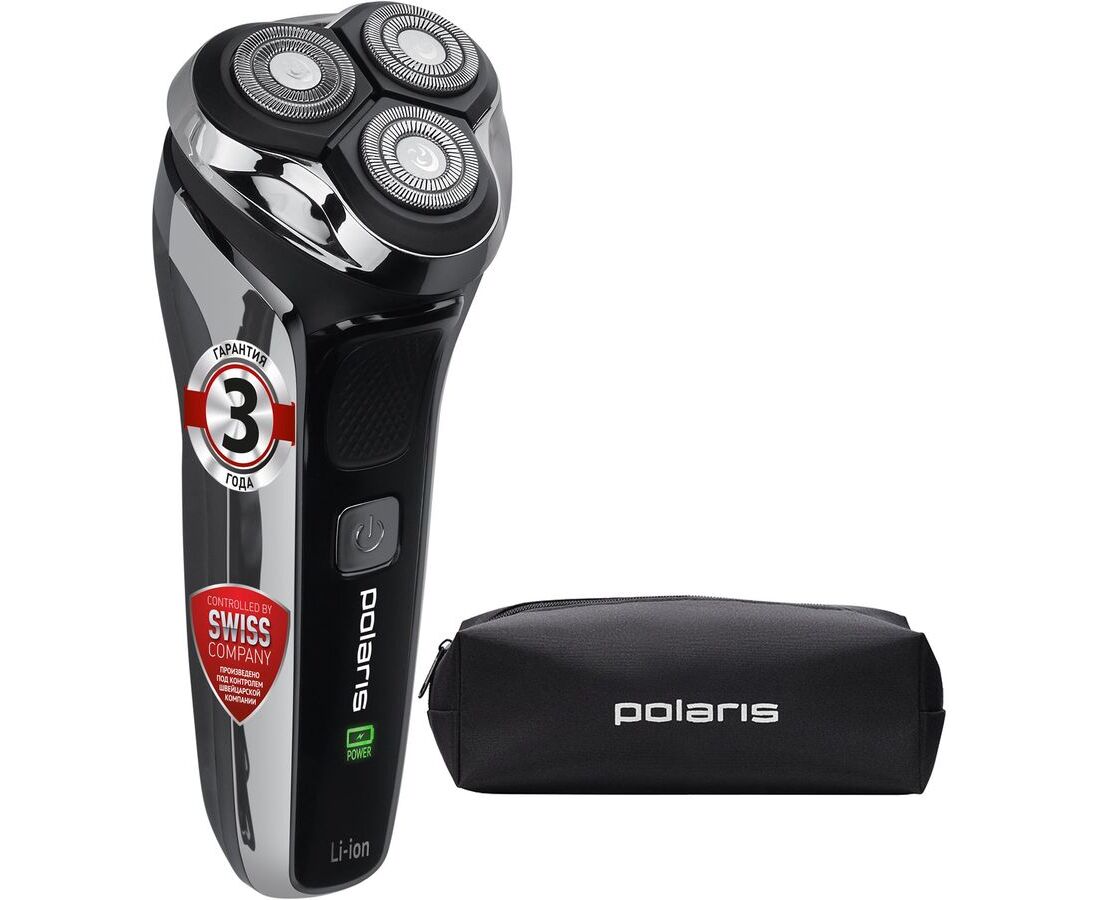 Бритва Polaris PMR 0305 R wet&dry PRO 5 blades черный