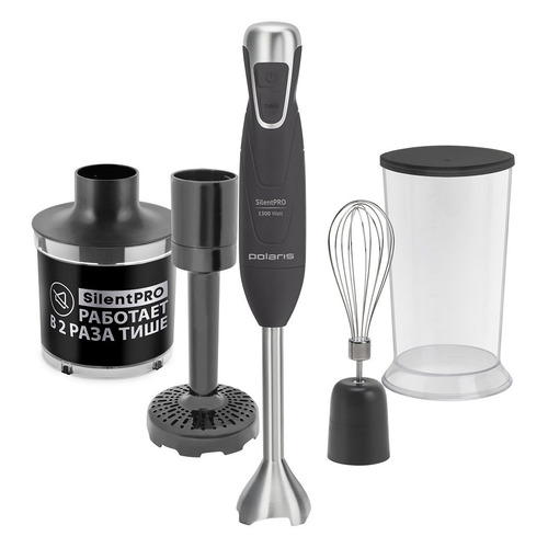 Блендер погружной Polaris PHB 1380 Silent серый/серебристый