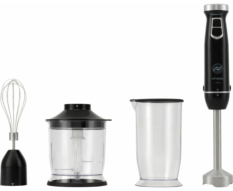 Блендер Hyundai HYB-H3845 1000 Вт черный/серебристый