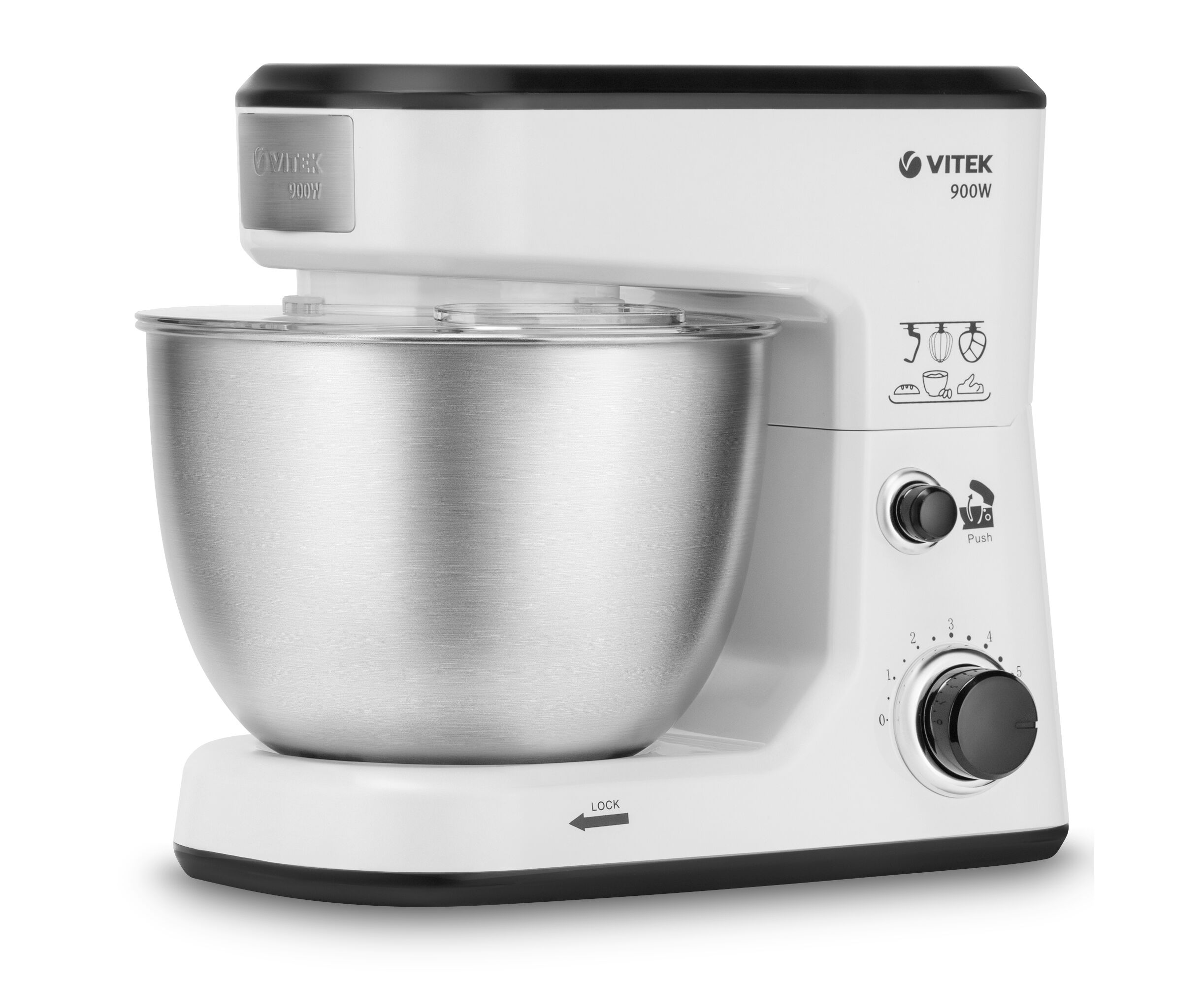 Кухонная машина Vitek VT-1438 белый/серебро