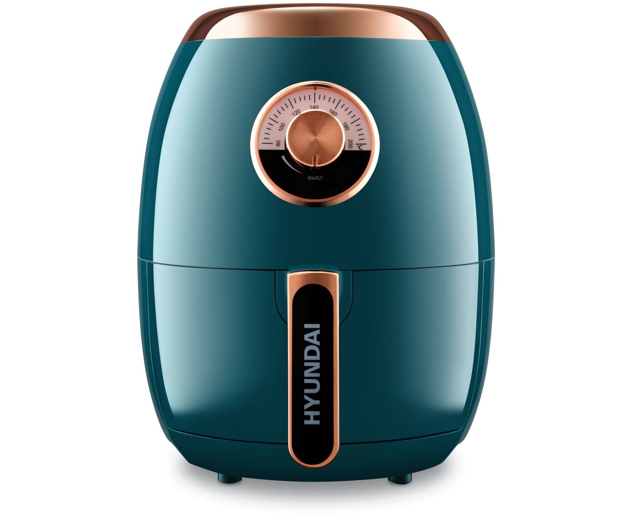 Аэрогриль Hyundai HYF-3553 темно-зеленый/золотистый