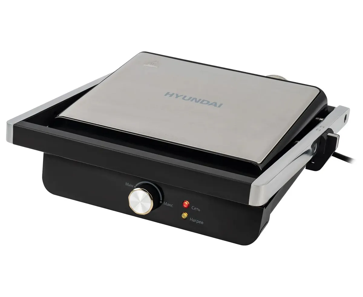 Электрогриль Hyundai HYG-2044 черный/черный