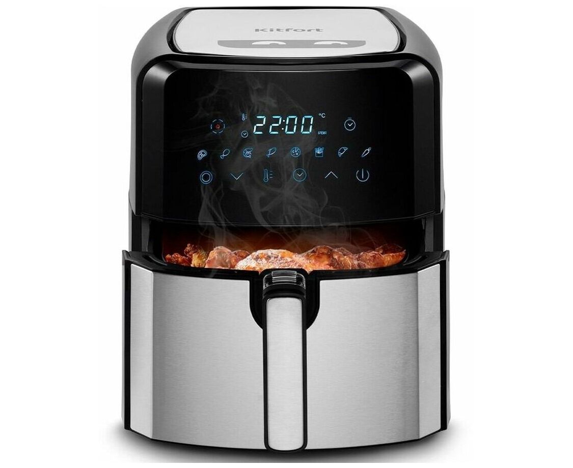 Аэрогриль Kitfort КТ-2239 черный/серебристый