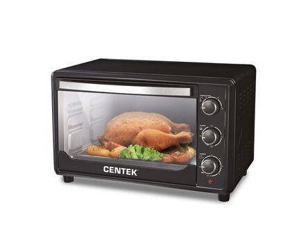 Электропечь Centek CT-1538-50 BLACK (черн) 2000 Вт, таймер 90 мин, 4 режима, max 320°