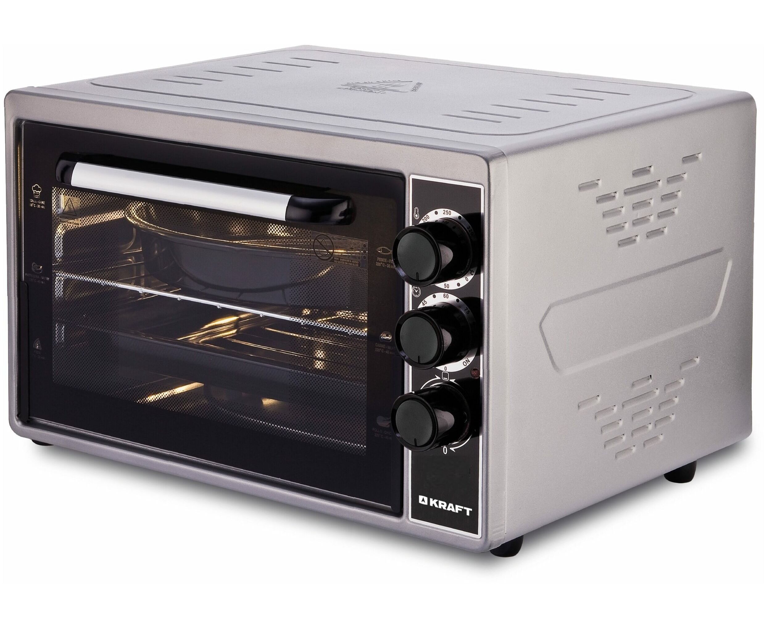 Мини-печь KRAFT KF-MO 4500 W 45 л, белый