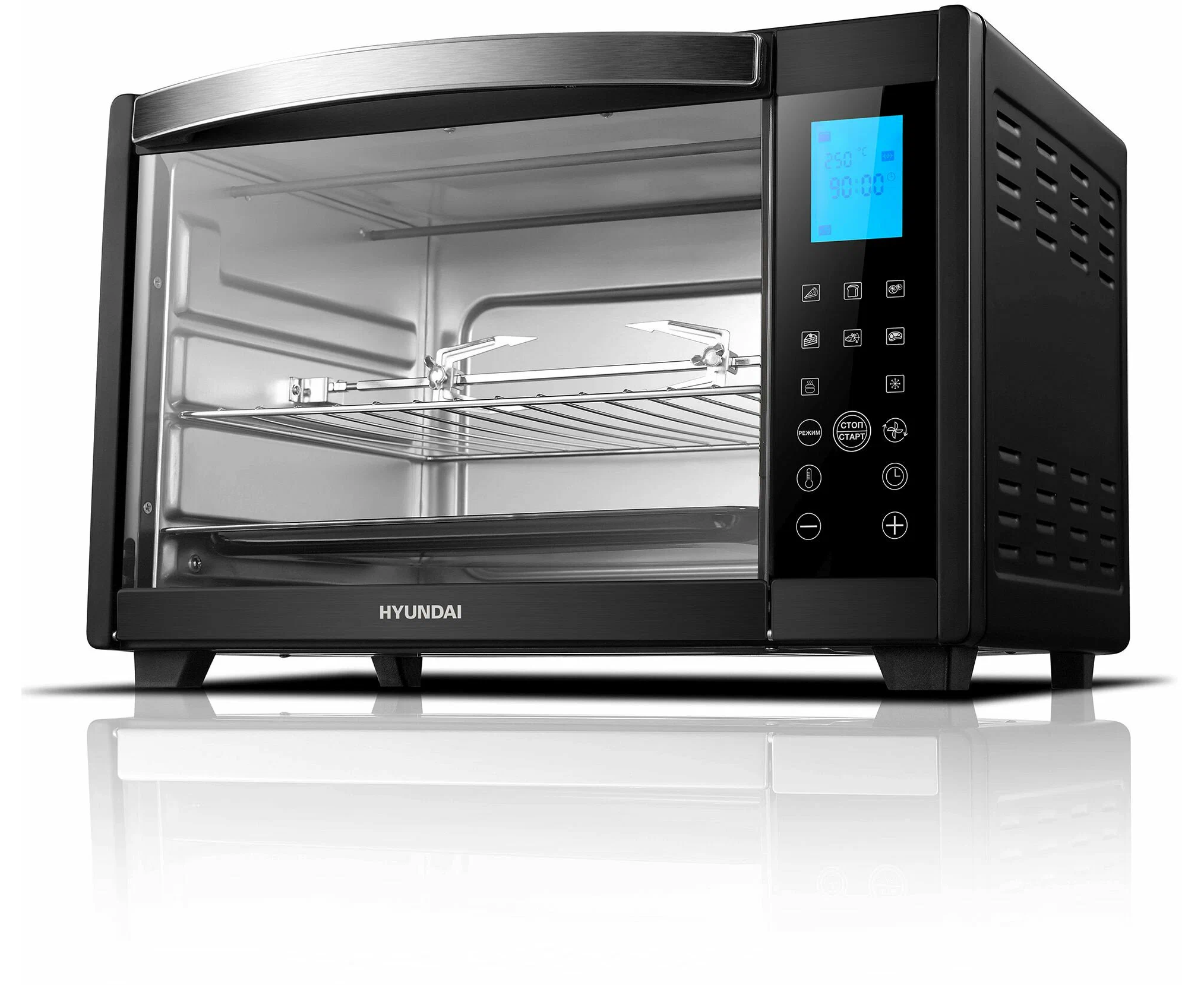 Мини-печь Hyundai MIO-HY097 35л. 1600 Вт черный