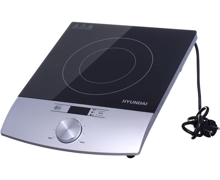 Индукционная плитка Hyundai HYC-0102 серебристый/черный
