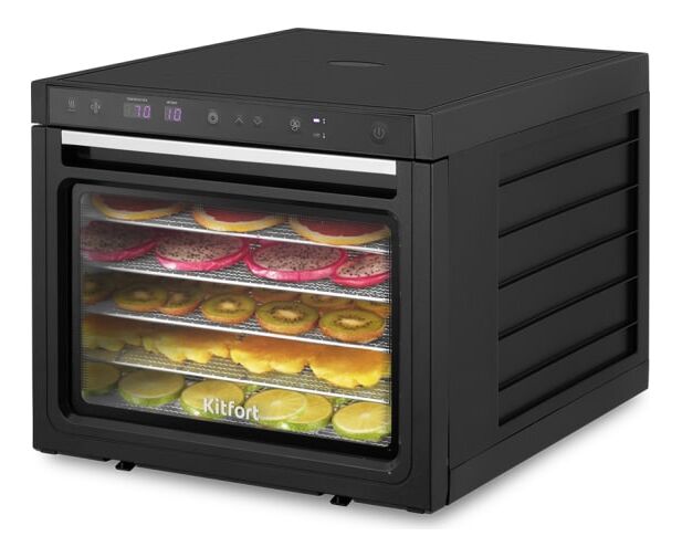 Сушка для фруктов и овощей Kitfort КТ-1962 6под. черный