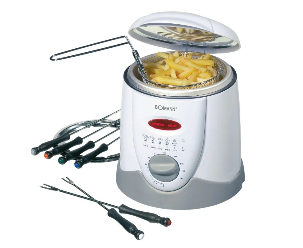 Фритюрница-фондю Bomann FFR 1290 CB weis-grau