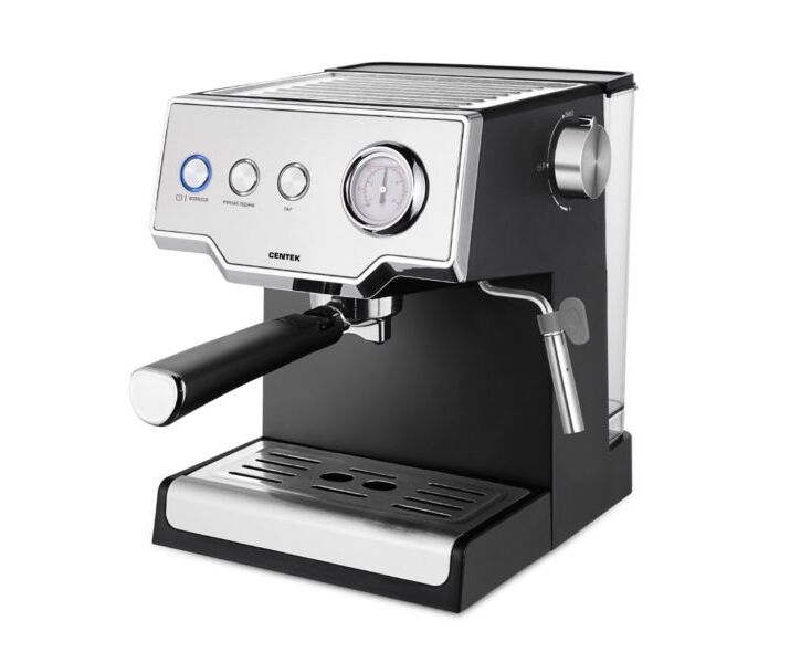 Кофеварка Centek CT-1167 эспрессо 20 Бар + капучино + латте, 1600 мл, 850 Вт, LED кнопки