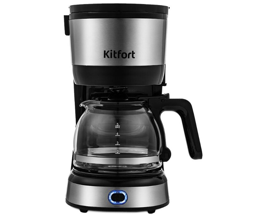 Кофеварка капельная Kitfort КТ-730 черный/нерж