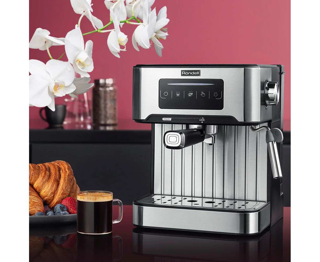 Кофеварка Rondell RDE-1106 серебристый