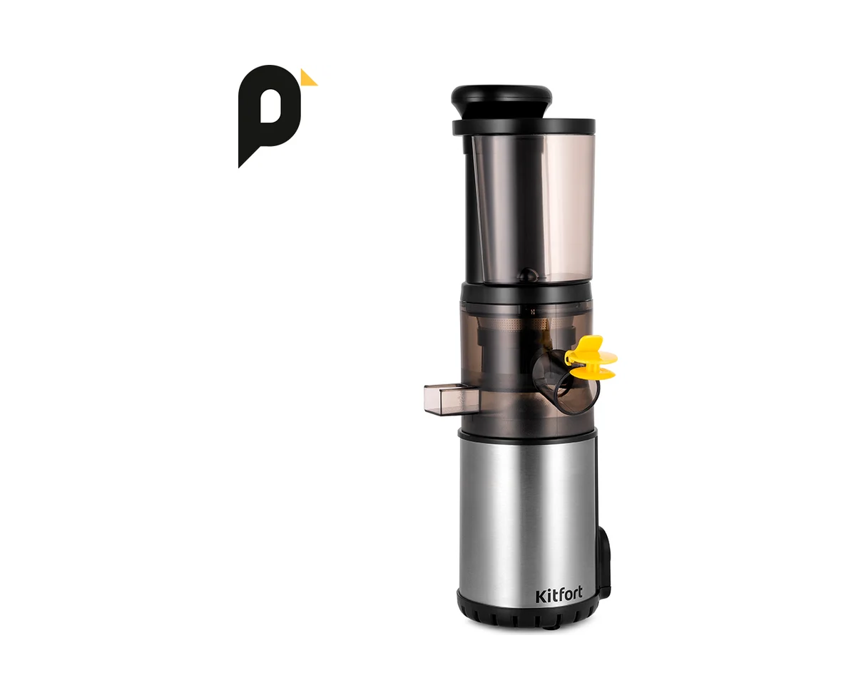 Соковыжималка Kitfort КТ-1152 серебристый и черный