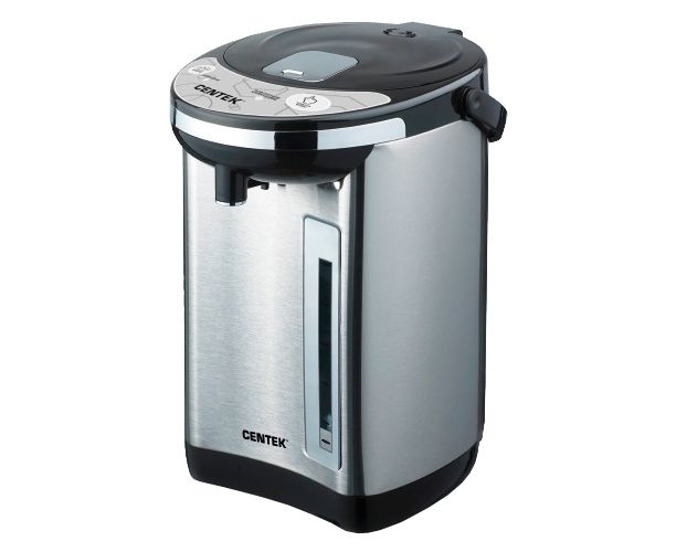 Термопот Centek CT-1084 (сталь) 6.0л 800 Вт, 2 способа подачи, повторное кипячение, двойная защита
