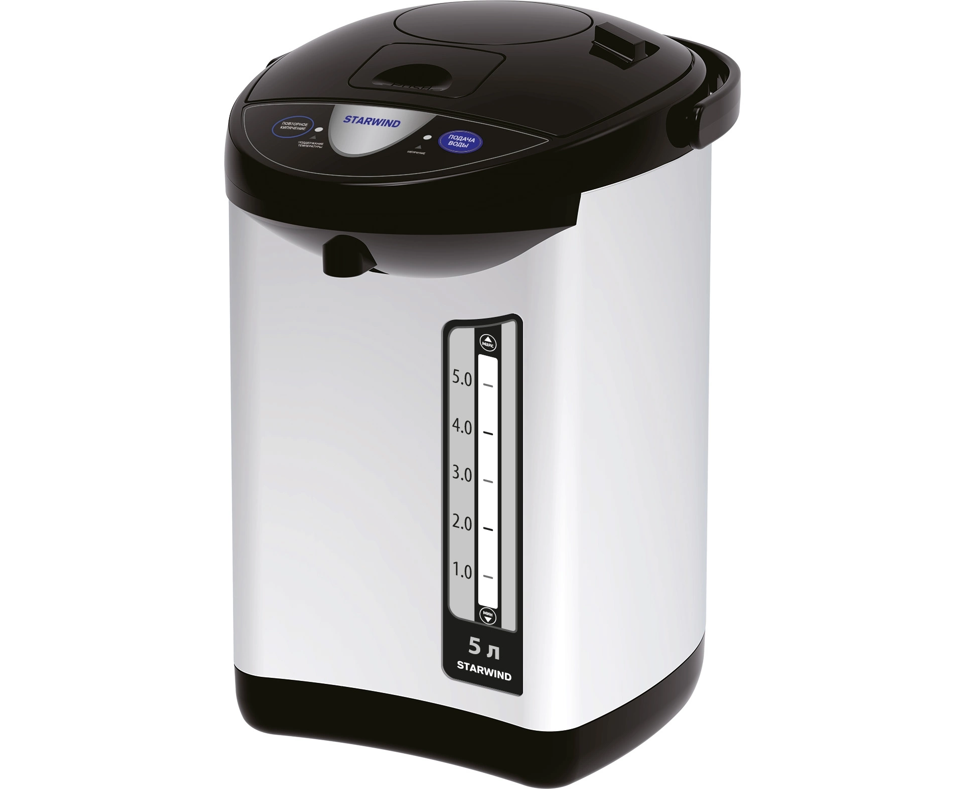 Термопот Starwind STP5741 5л. 800 Вт черный/серебристый
