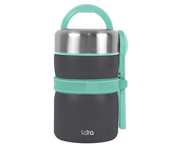 Термос LARA LR04-57 черн/бирюз
