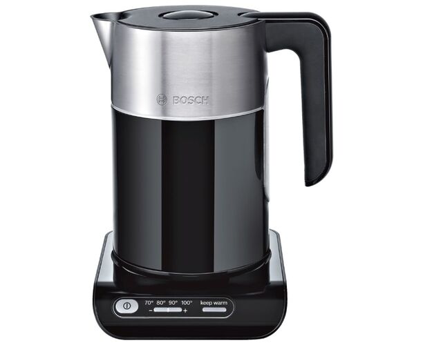 Чайник Bosch TWK8613 P 1.5л. 2400 Вт черный/серебристый (нержавеющая сталь)