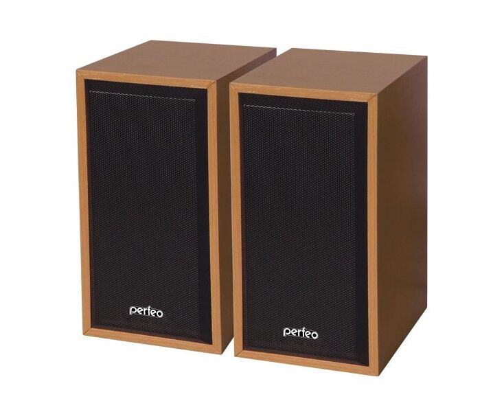 Акустическая система 2.0 Perfeo "Cabinet" мощность 2х 3 Вт (RMS), бук дерево, USB (PF-84-WD)