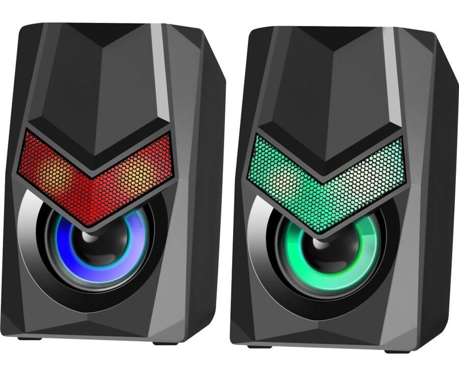 Акустическая система 2.0 DEFENDER Solar 1 6 Вт, подсветка, питание от USB 65401