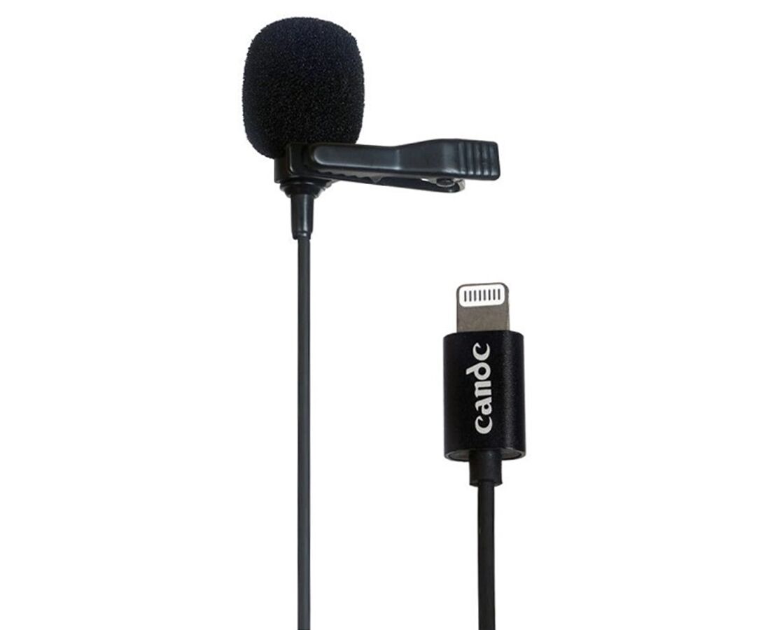 Микрофон CANDC DC-C10, петличный, Lightning, 6 м, черный