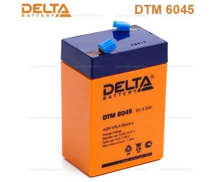 Батарея для ИБП Delta DTM 6045 6 В 4.5 Ач