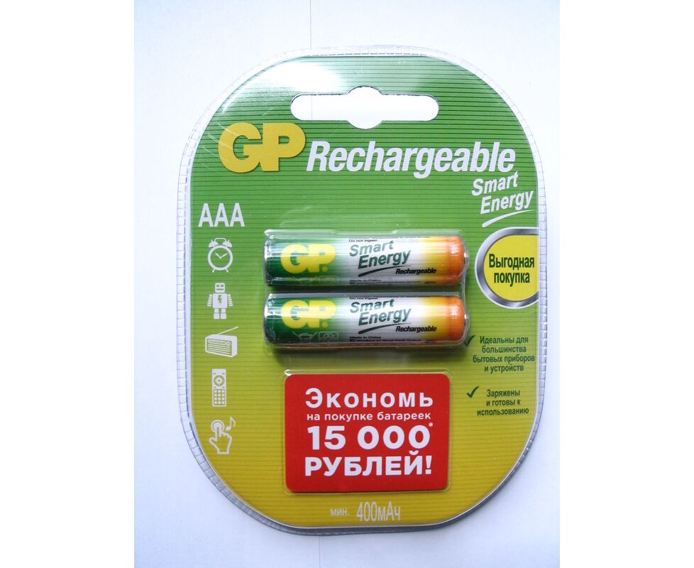 Эл. питания GP LR03/2 BL Smart Energy