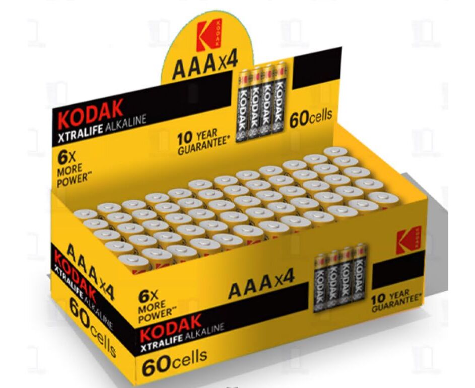 Батарейка Kodak XTRALIFE LR03 AAA Shrink 4 Alkaline 1.5 V (4/60/600/36000)