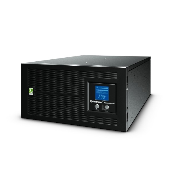ИБП Cyber Power Line-Interactive PR6000 ELCDRTXL5 U 6000 VA/4500 W USB/RS-232/Dry/EPO/SNM Pslot/RJ11/45/ВБМ (8 IEC С13, 2 IEC C19, 1 клеммная колодка)