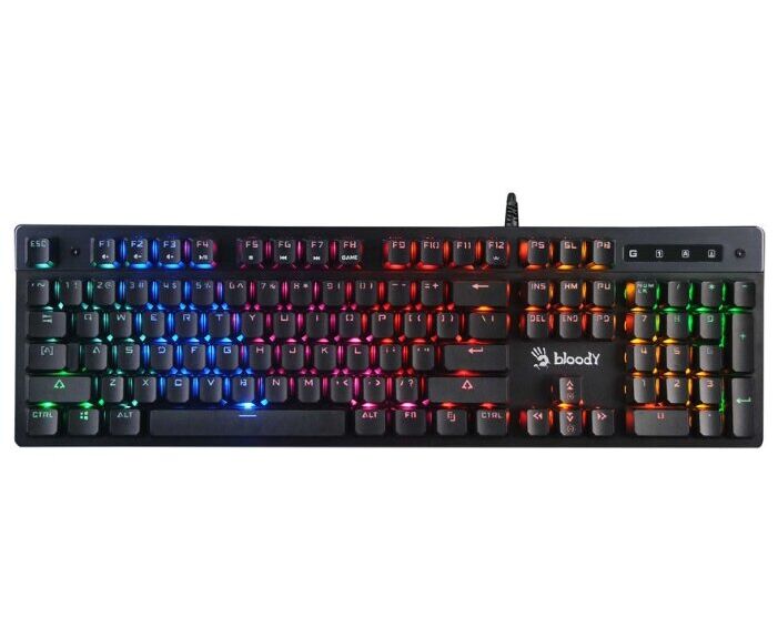 Клавиатура A4 Tech Bloody B500 N серый USB for gamer LED