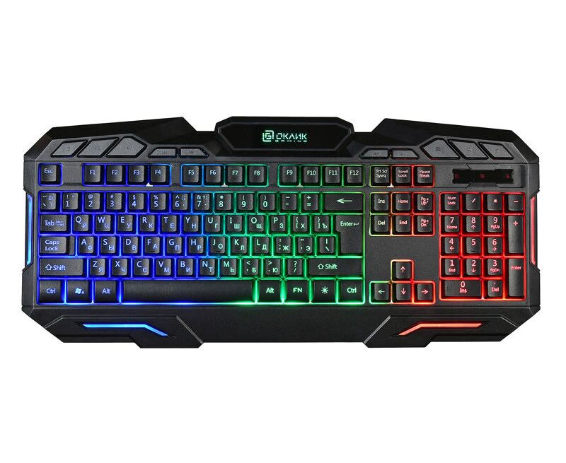 Клавиатура Oklick 700 G Dynasty черный USB Multimedia for gamer LED