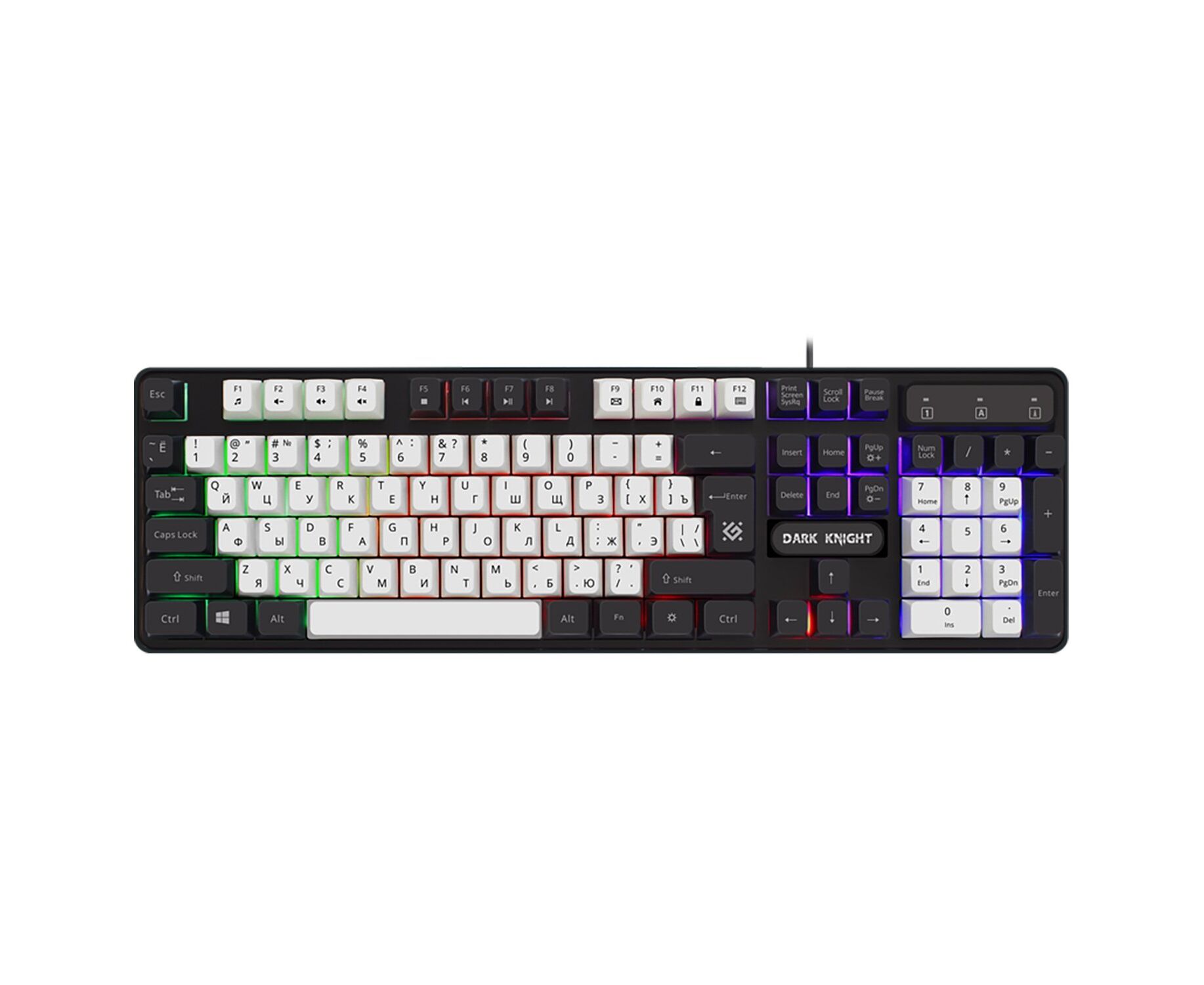 Клавиатура Defender Dark Knight GK-077 RU (white/black) (220446)