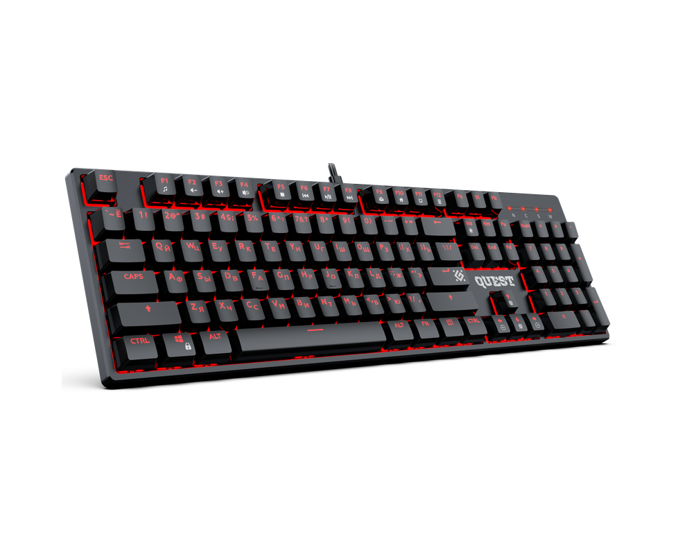 Клавиатура DEFENDER Mechanical Quest GK-596 RU (45596) BLK