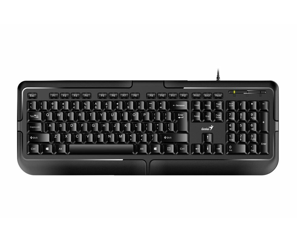 Клавиатура проводная Genius KB-118 II black USB, 104 клавиши, кабель 1.5м (31310051402)