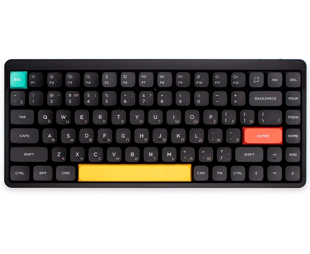 Клавиатура Nuphy AIR75v2-BB-2 Basalt Black, RGB, Hot Swap, Blue Switch