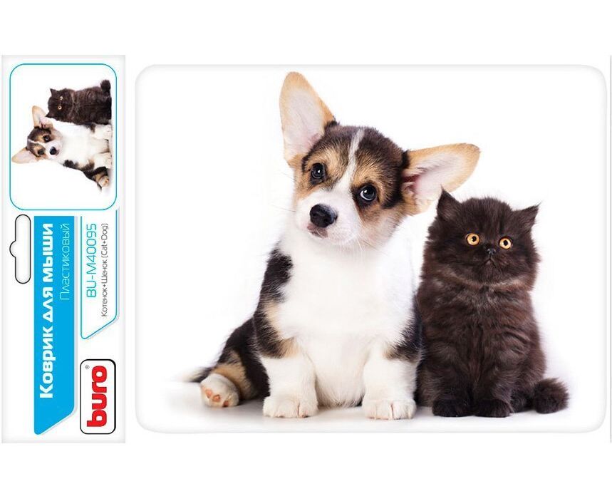 Коврик Buro BU-M40095 рисунок/котенок и щенок