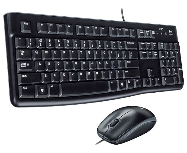 Комплект Клавиатура+ мышь Logitech Desktop MK120 (920-002561) чёрная