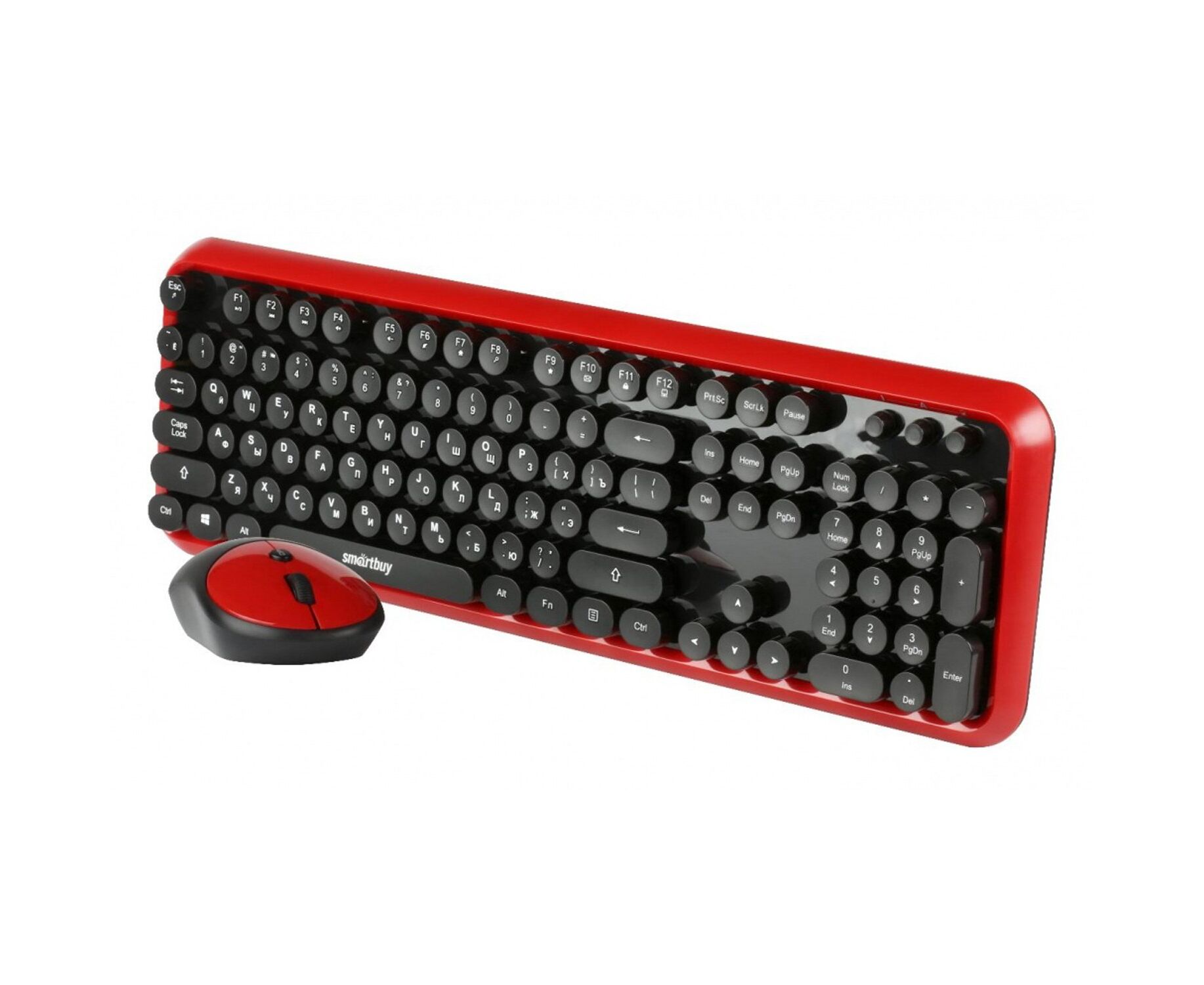 Беспроводной набор Smart Buy SBC-620382 AG-RK ONE мембранная клавиатура+мышь (black/red) (213092)