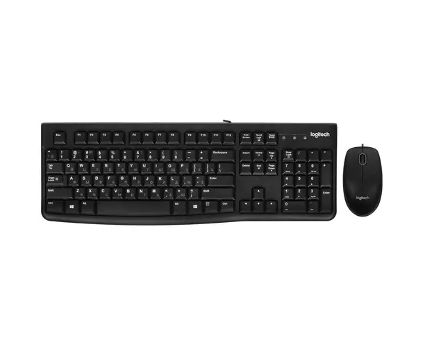 Комплект клавиатура+мышь проводные Logitech MK120 black (920-002589) с кириллицей