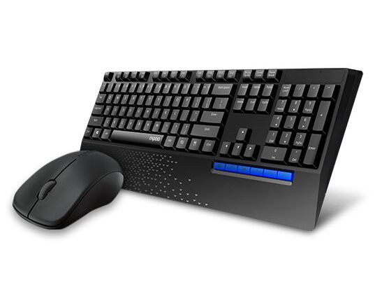 Клавиатура + мышь Rapoo X1960 клав:черный мышь:черный USB беспроводная