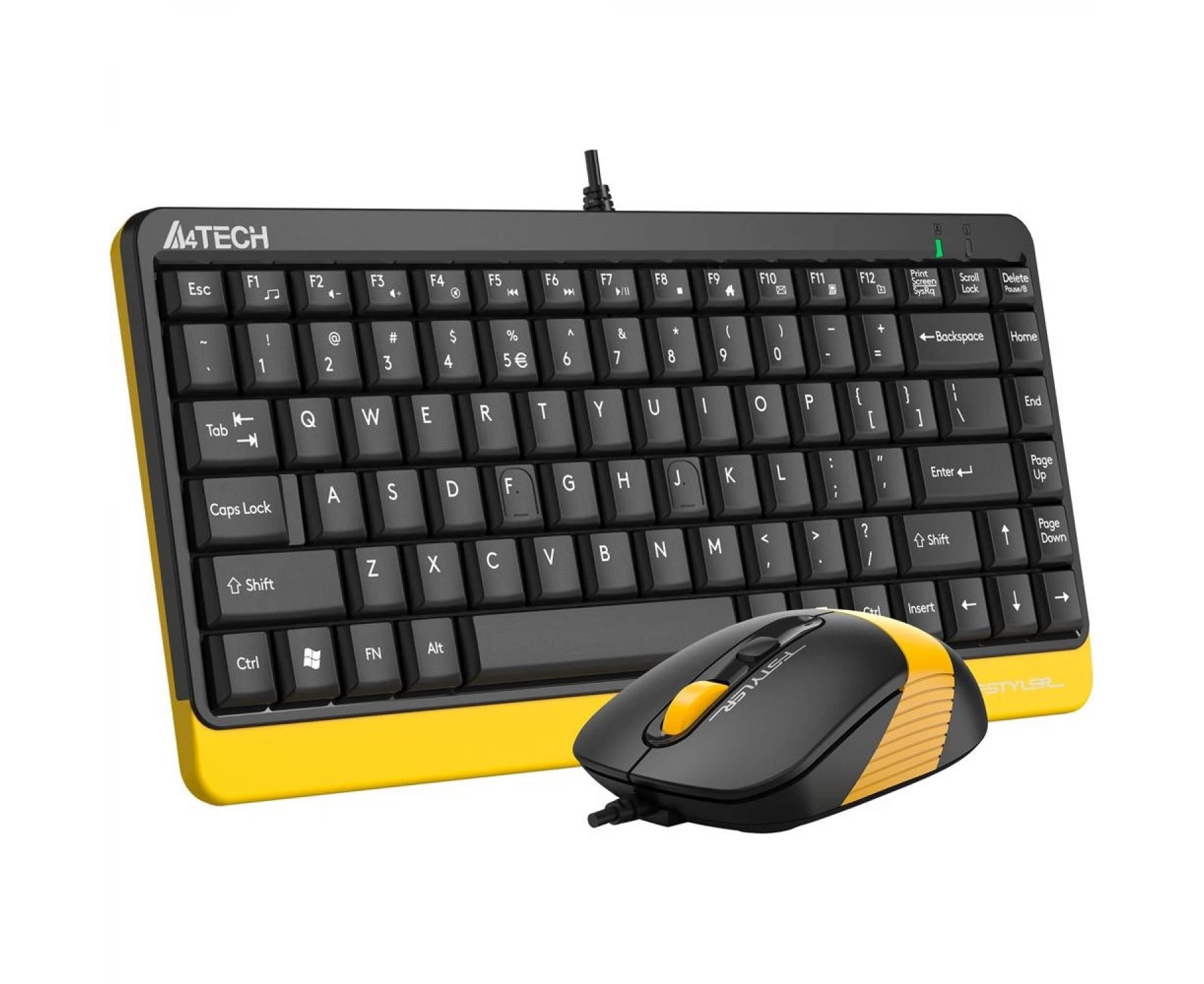 Клавиатура + мышь A4 Tech Fstyler F1110 (F1110 Bumblebee) клав черный/желтый мышь черный/желтый USB Multimedia