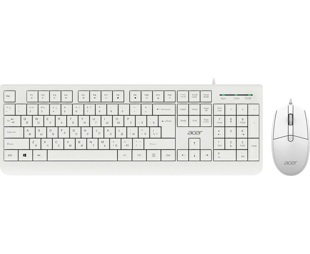 Клавиатура + мышь Acer OCC400 (ZL.ACCCC.014) белый