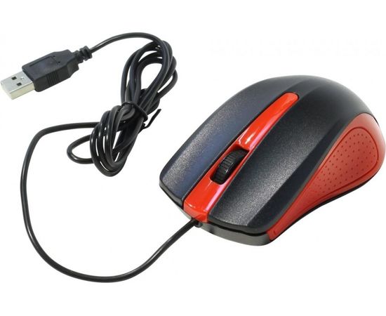 Мышь Oklick 225 M черный/красный USB