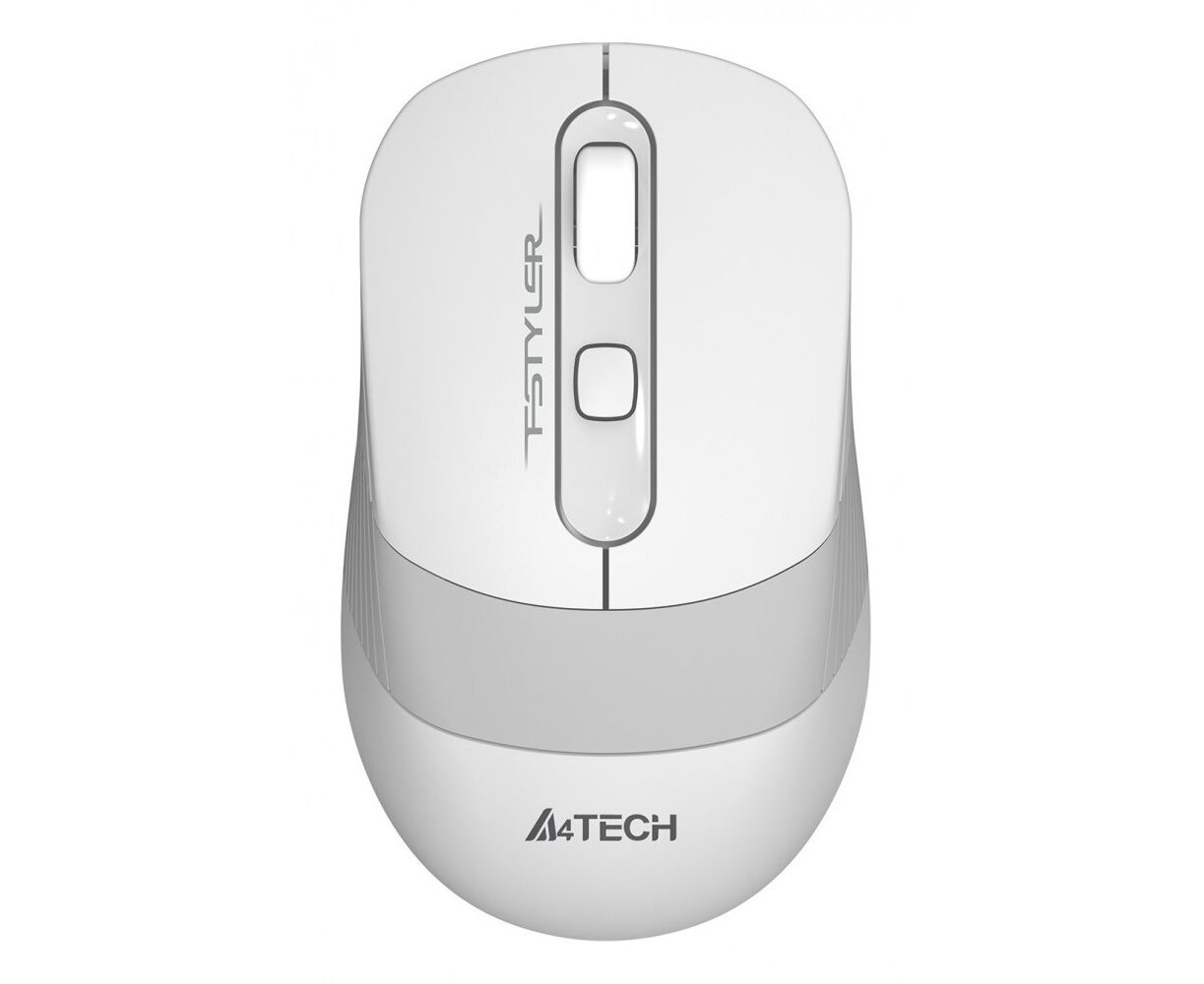 Мышь A4 Tech Fstyler FG10 S белый/серый оптич. 2000dpi silent беспров. USB для ноутбука 4but (FG10 S WH