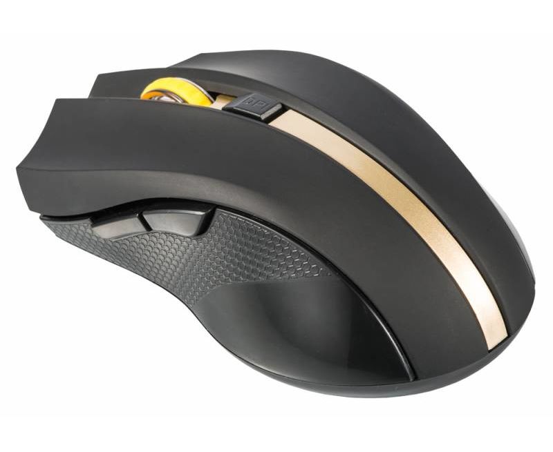 Мышь Oklick 495 MW черный/золотистый USB