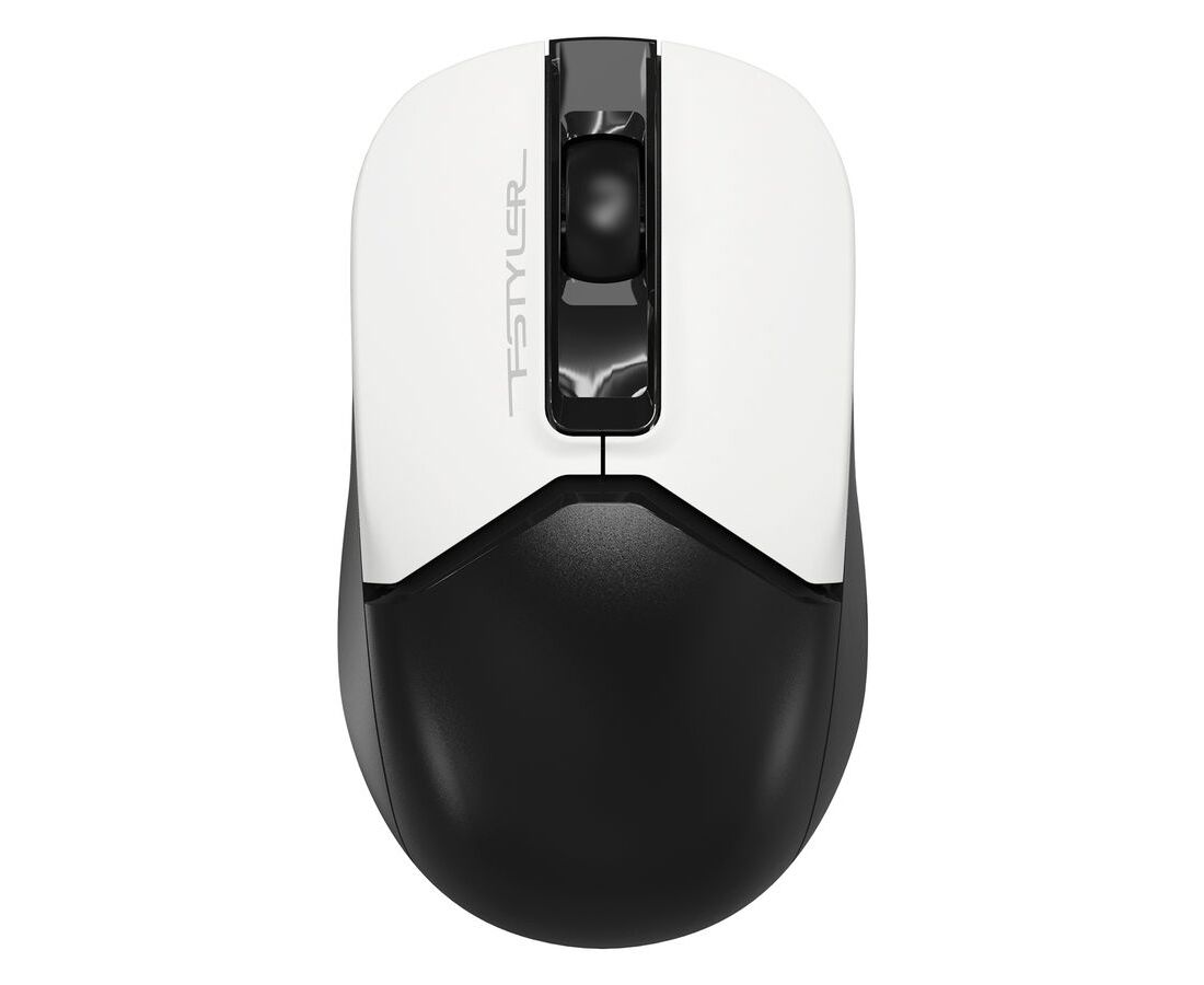 Мышь A4 Tech Fstyler FG12 S Panda белый/черный оптич. 1200dpi silent беспров. USB 3but