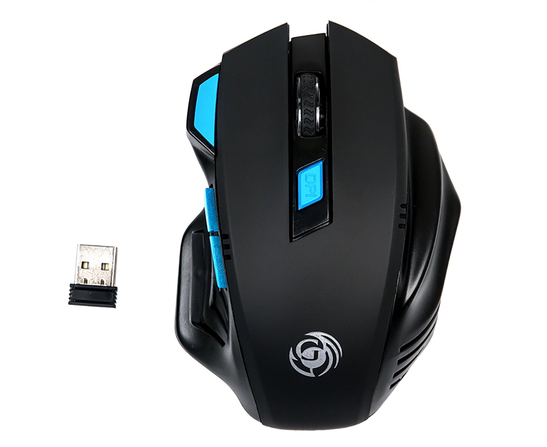 Мышь оптическая беспроводная Dialog Gan-Kata MRGK-14 U RF (black/blue) (116498)